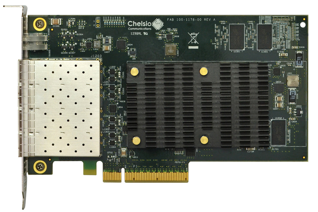T540-CR: 4-port Half Size 1/10GbE Unified Wire Adapter with PCIe 3.0 x8 Interface, 32K connections, SFP+ connector