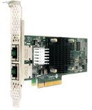T520-BT: 2-port Low Profile 1/10GbE Base-T Unified Wire Adapter with PCIe 3.0 x8 Interface, 32K connections, RJ45 connector