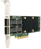 T580-LP-CR: 2-port Low Profile 10/40GbE Unified Wire Adapter with PCIe 3.0 x8 Interface, 32K connections, QSFP connector